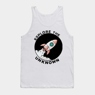 Explore The Unknown Space Odyssey Explorer Rocket Tank Top